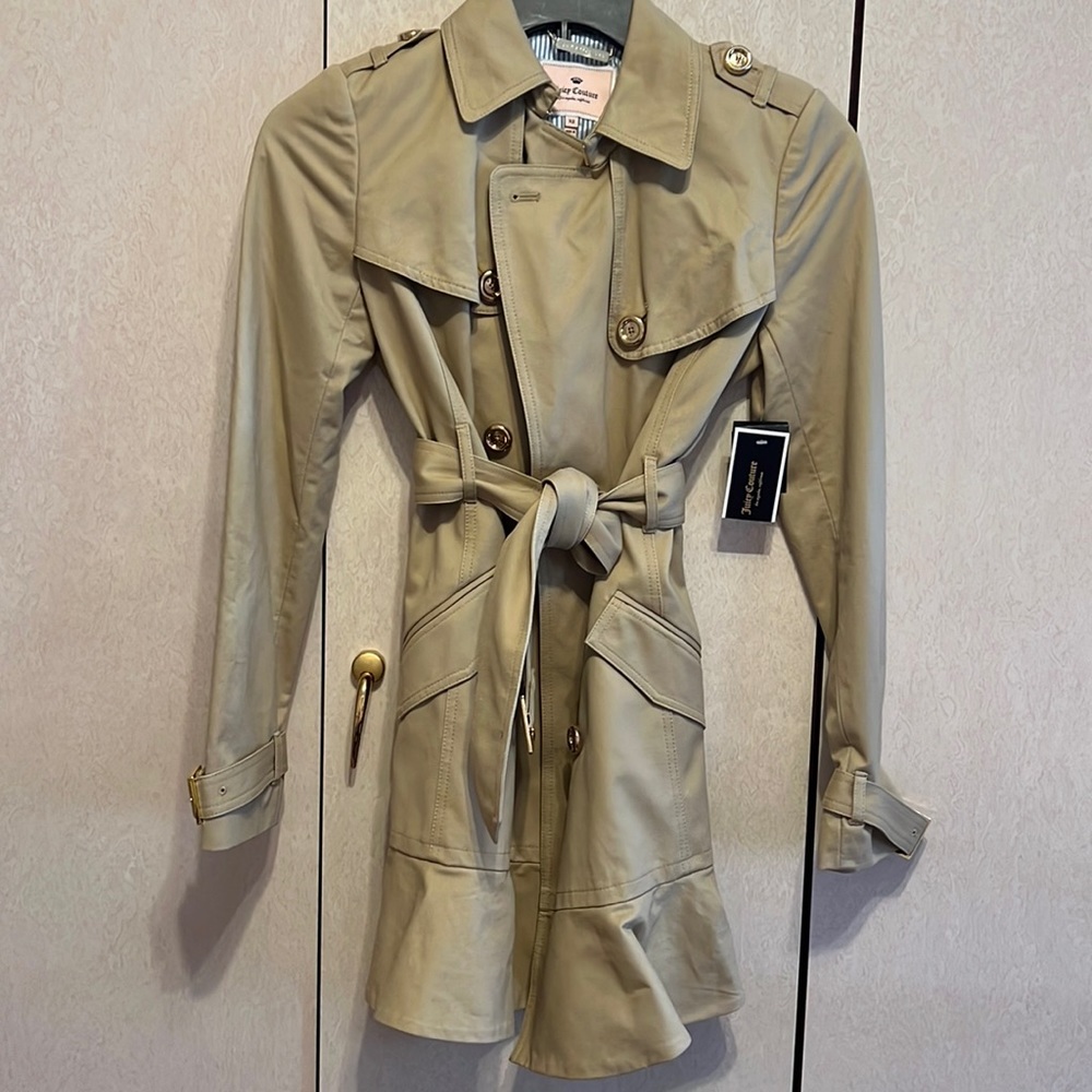 Womens juicy couture trench coat xs
